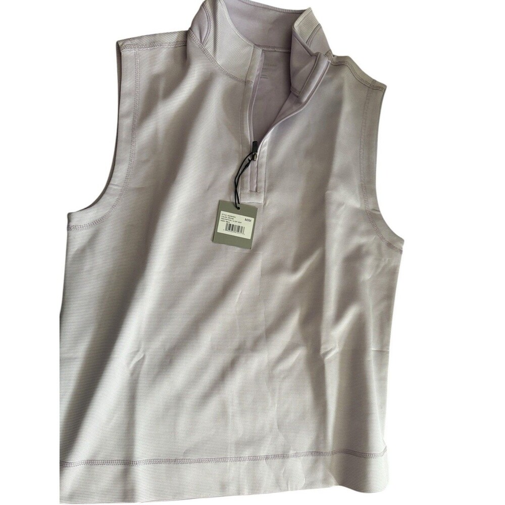$100 Hickey Freeman‎ 1/4 Zip Vest Sleeveless Sweater Medium purple NWT
